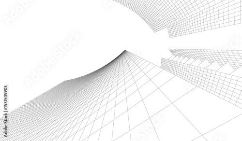Architectural building. Design background vector illustration