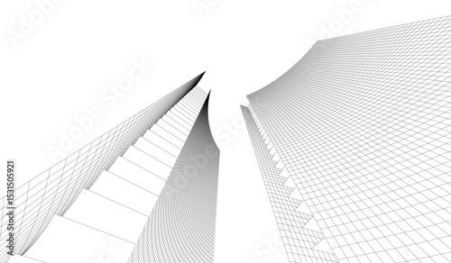 Architectural building. Design background vector illustration