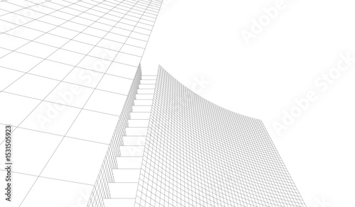 Architectural building. Design background vector illustration