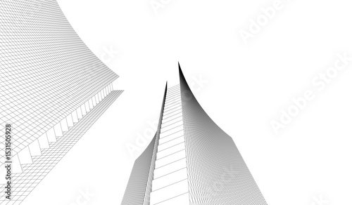 Architectural building. Design background vector illustration