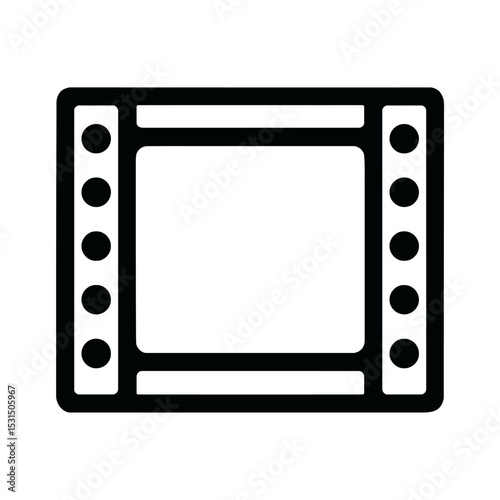 Film Strip Frame Vector Icon - Symbol for Movie, Video, Photography, and Cinema