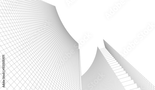 Architectural building. Design background vector illustration
