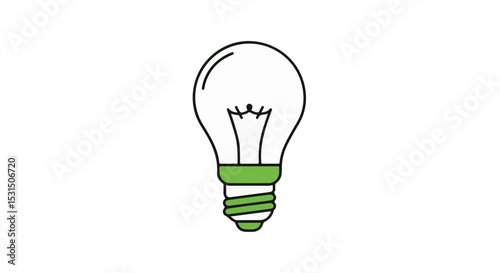 Light bulb on a blank background.