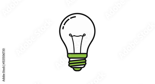 A creative illustration of a light bulb, highlighting idea generation and innovation.