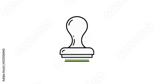 A simple stamp outline ready to make its mark. 