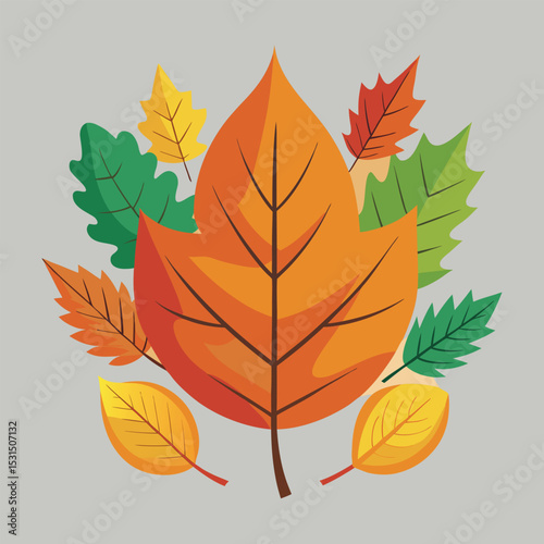 Floral boutique, Autumn Leaf Background vector image