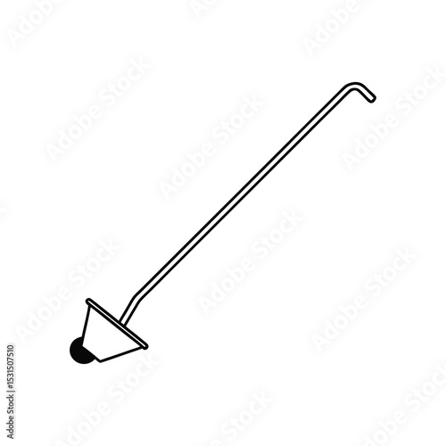 manual seeder line art on white background