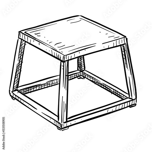 Gym small chair handdrawn illustration⁠
