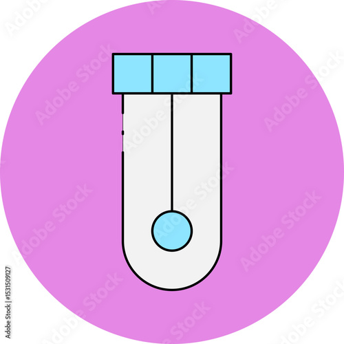Test tube single icon vector illustration
