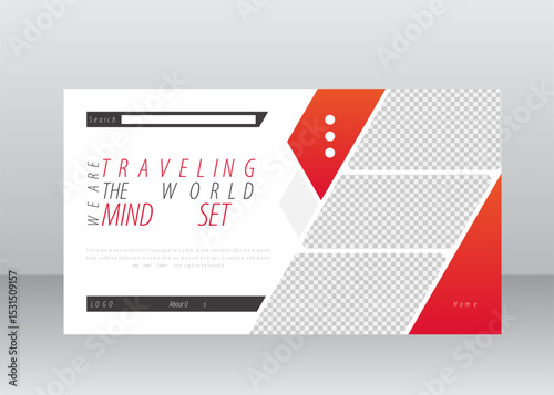 Creative Landing page design for travel agency 