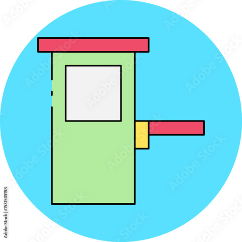 Barrier single icon vector illustration