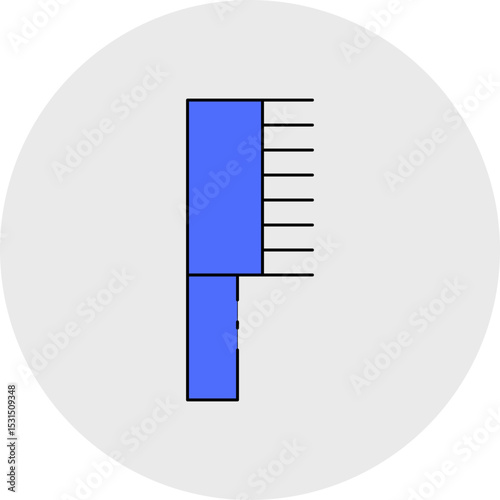 Comb single icon vector illustration