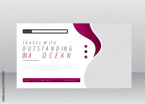 Travel Agency Website Header & Homepage Banner Design 