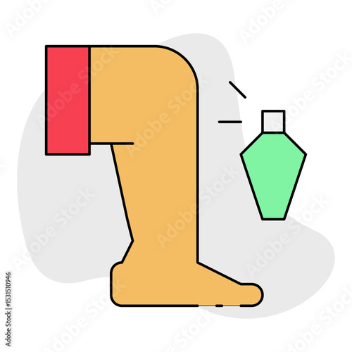 Hair remover spray single icon vector illustration