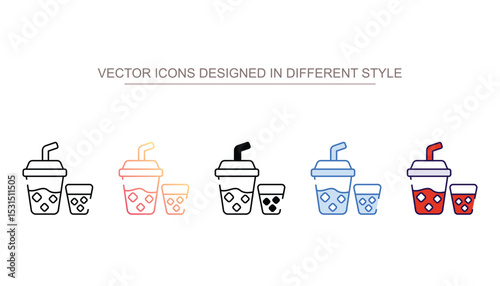 Soda icon design with white background stock illustration