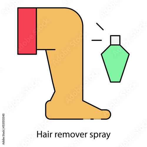 Hair remover spray single icon vector illustration