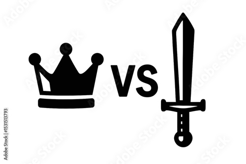 Crown VS Sword Battle for Power Icon