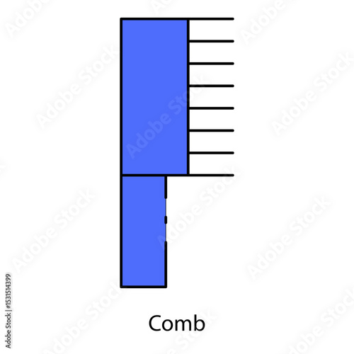 Comb single icon vector illustration