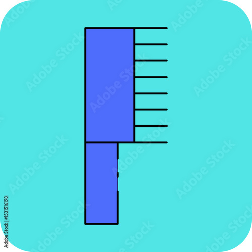 Comb single icon vector illustration
