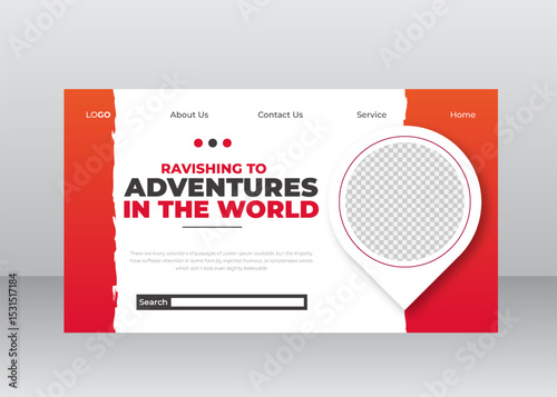 Stylish modern travel agency landing page design