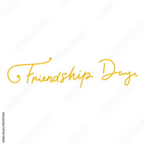 Happy Friendship Day Text Typography
