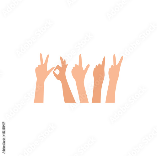 Happy friendship day hand vector illustration 