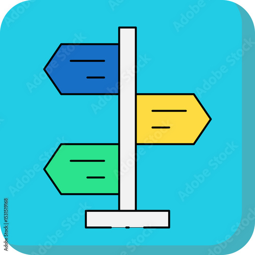 Direction single icon vector illustration