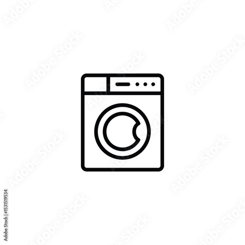 Washing Machine Minimalist Line Icon