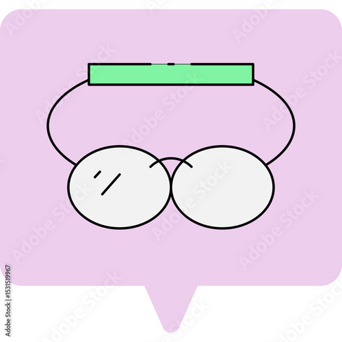 Glasses single icon vector illustration