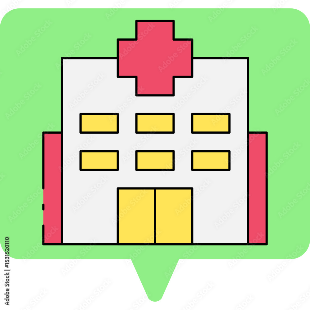 Obraz premium Hospital single icon vector illustration