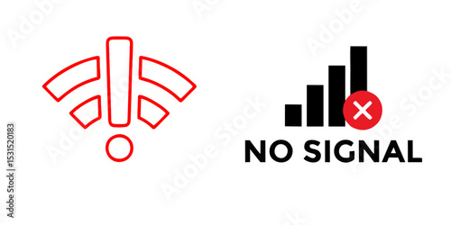 No Signal and WiFi Error Icons