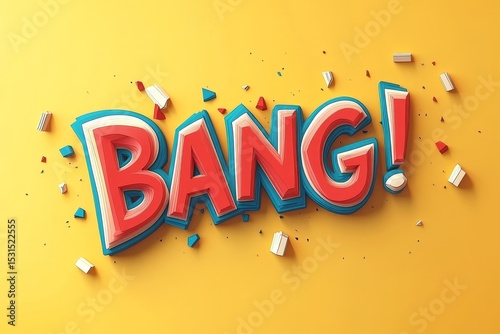 Modern illustration of alphabet letters and numbers in a comic book style font design