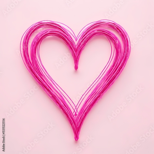 Wallpaper Mural pink heart on a pink background Torontodigital.ca