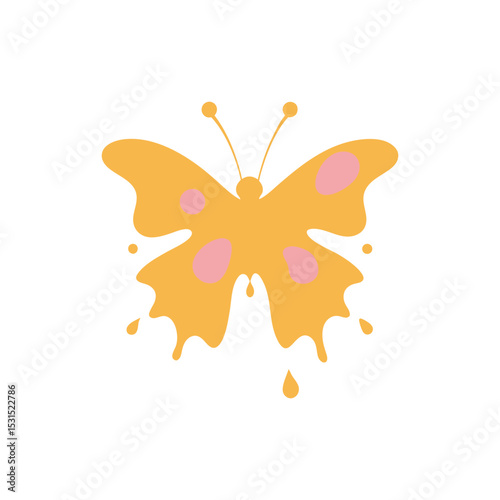 butterfly emerging from paint splash vector