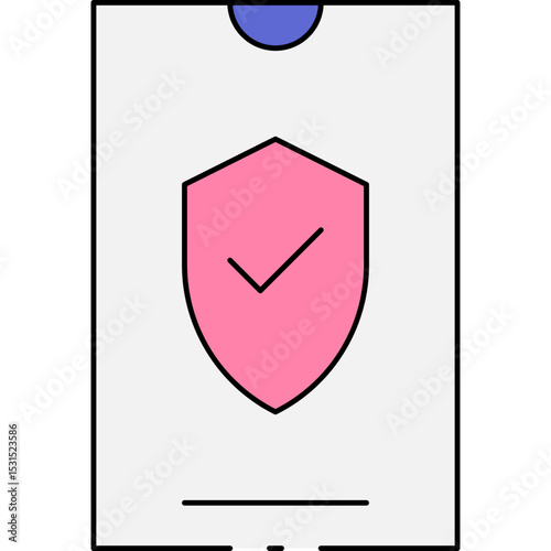 Security phone single icon vector illustration