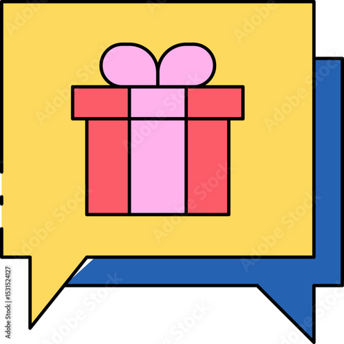 Chat box single icon vector illustration