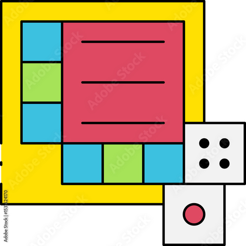 Dice single icon vector illustration