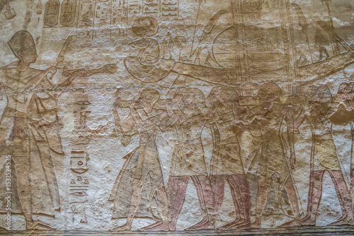 Ramses II is blessed by the god Amun, Abu Simbel, Egypt