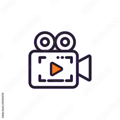 Icon for applications. Incoming video message