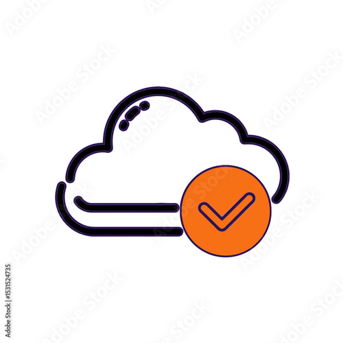 Icon for applications. Cloud sync completed
