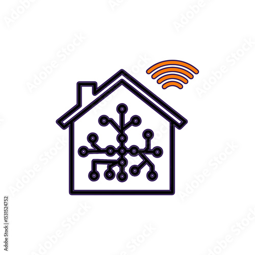 Icon for applications. Smart home connected