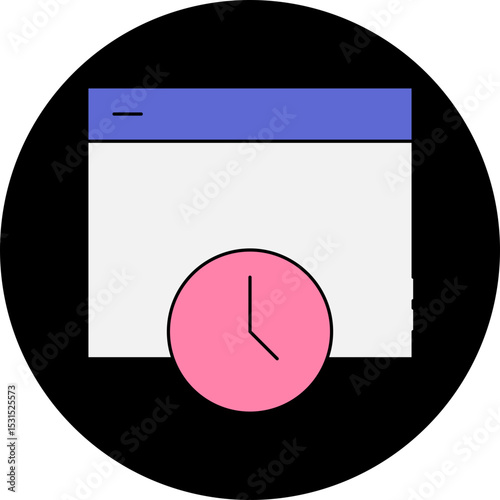 Time single icon vector illustration