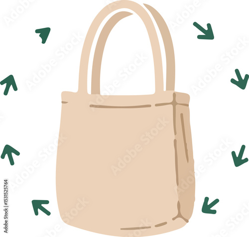 vector shopping bag Elegant Beige Handbag Clipart – Fashion Purse 