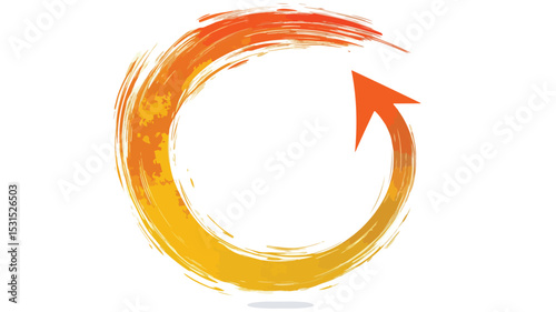 Circular Arrow Design on White Background for Business Presentations and Infographics