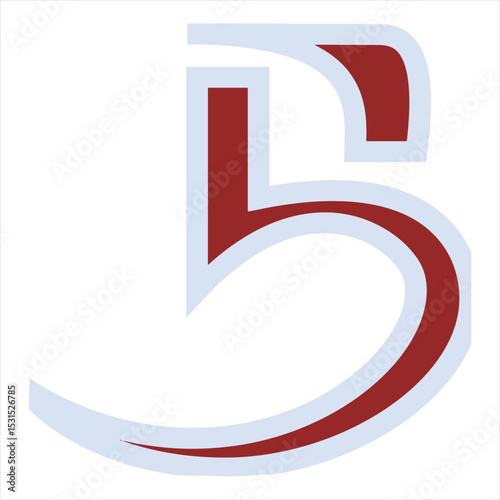Stylish Number Five Graphic Design