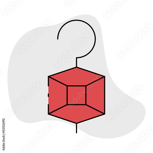 Ear ring single icon vector illustration