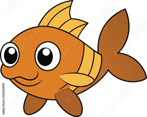 dapper dace   cartoon fish on white background   f.eps