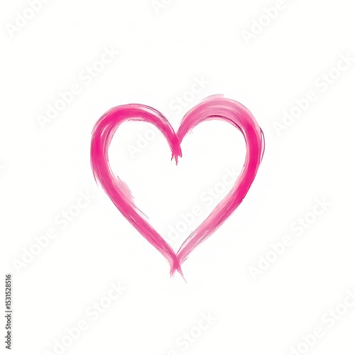 Wallpaper Mural pink heart isolated Torontodigital.ca