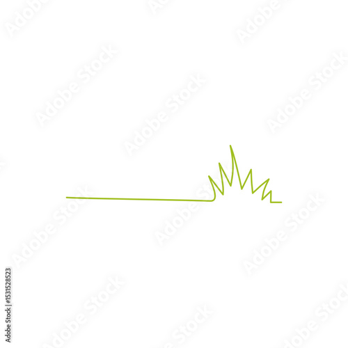 Hand drawn grass line