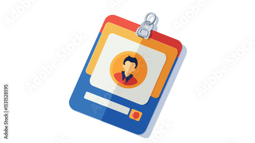 Modern ID Card Icon Vector for Professional Business Use